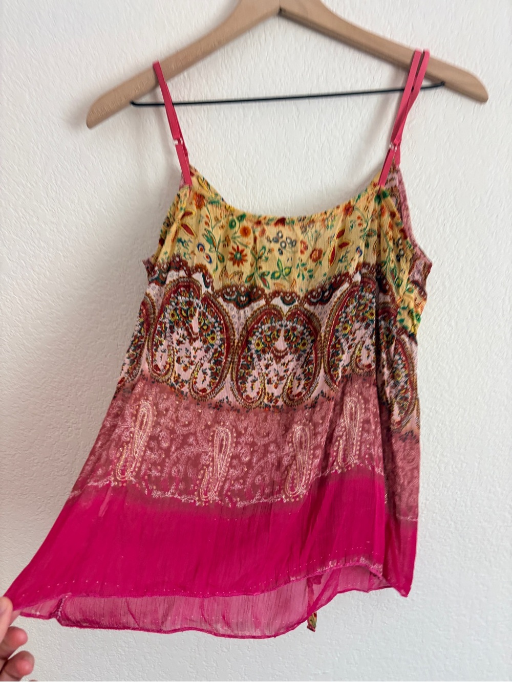 Vintage Y2K Boho Festival Paisley Tank Top - Picture 3 of 12